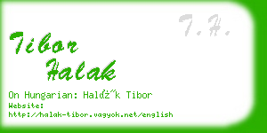 tibor halak business card